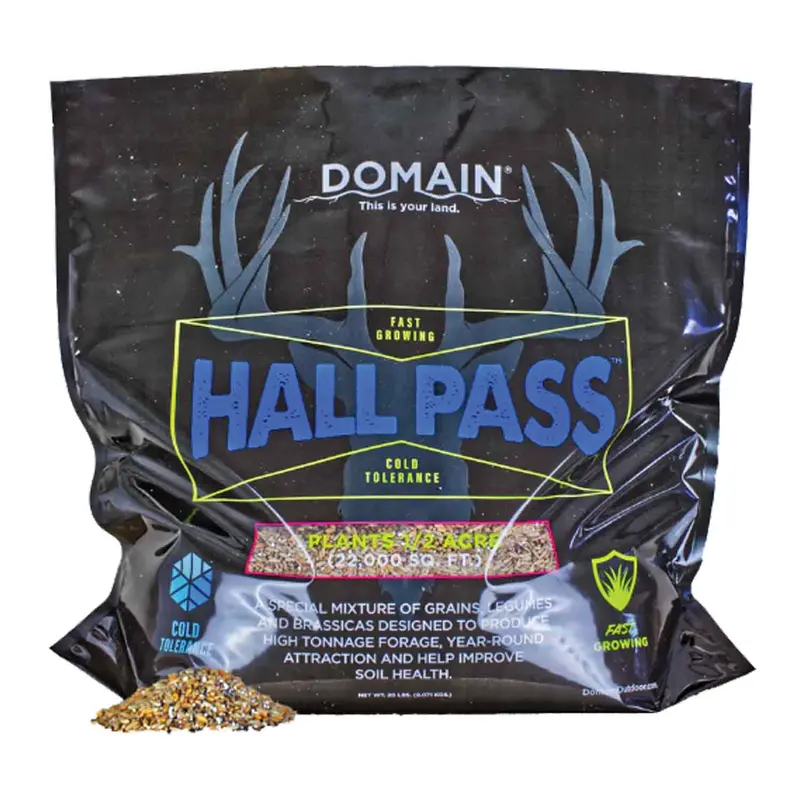 Domain Hall Pass Food Plot Seed Mix – Fast-Germinating Blend 1