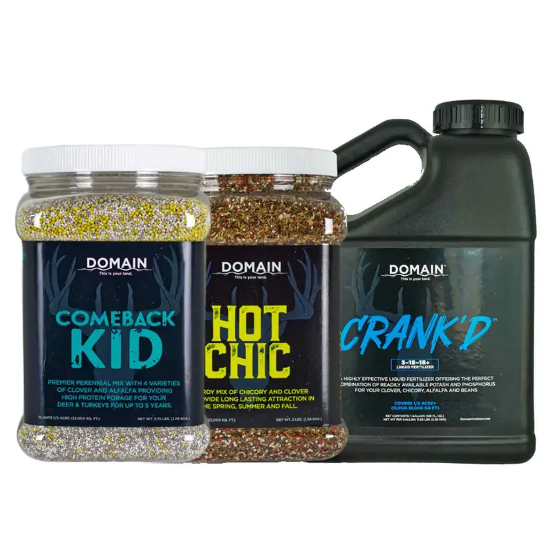 Domain Perennial Food Plot Bundle – Long-Lasting Forage Blend 1