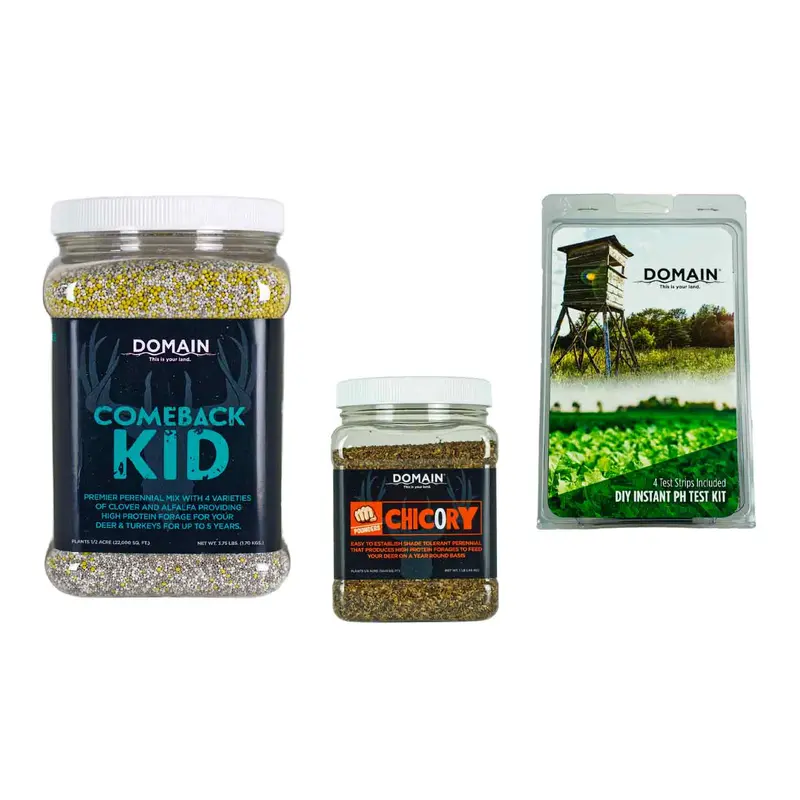 Domain Spring Food Plot Combo Bundle – Warm-Season Forage Starter Pack 1