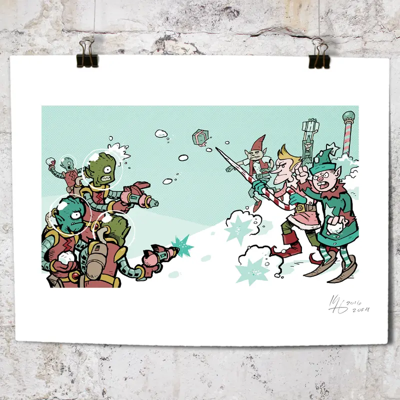 Elves Vs. Martians Satirical Comic 1