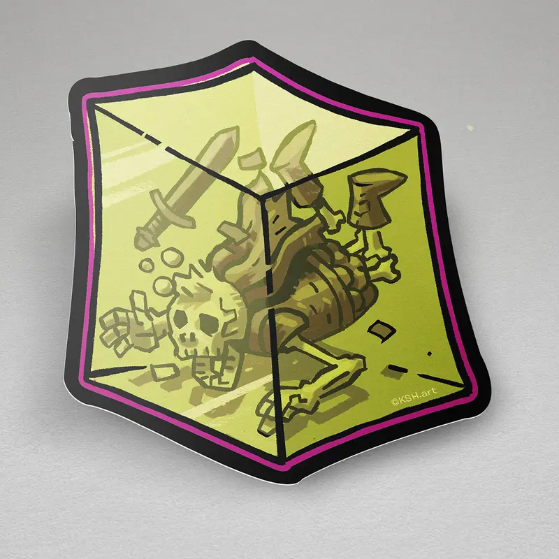 Gelatinous Cube Vinyl Sticker 1