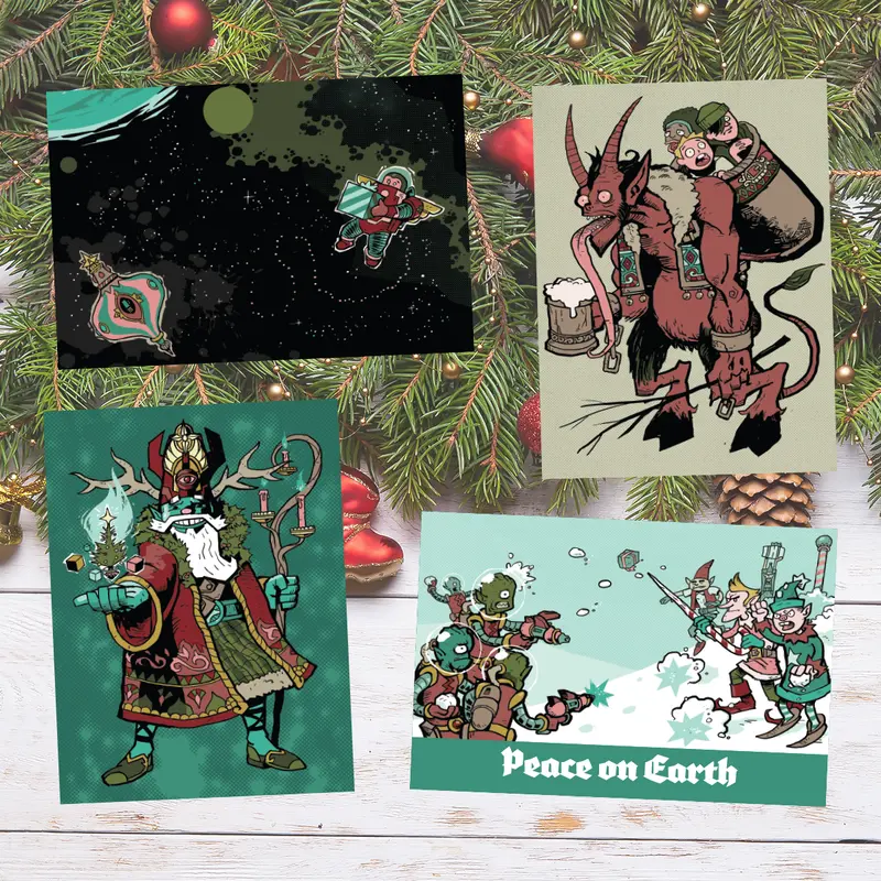 "Let This Year End" Holiday Card Set 1