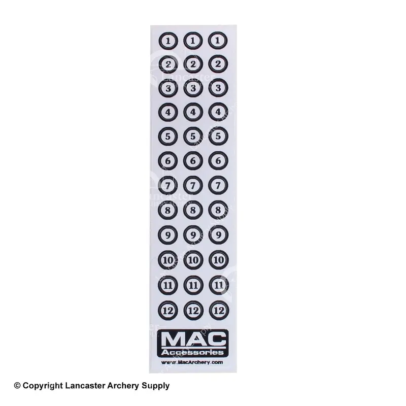 Merlin Mac Arrow Numbering Decals – Customizable Set 1