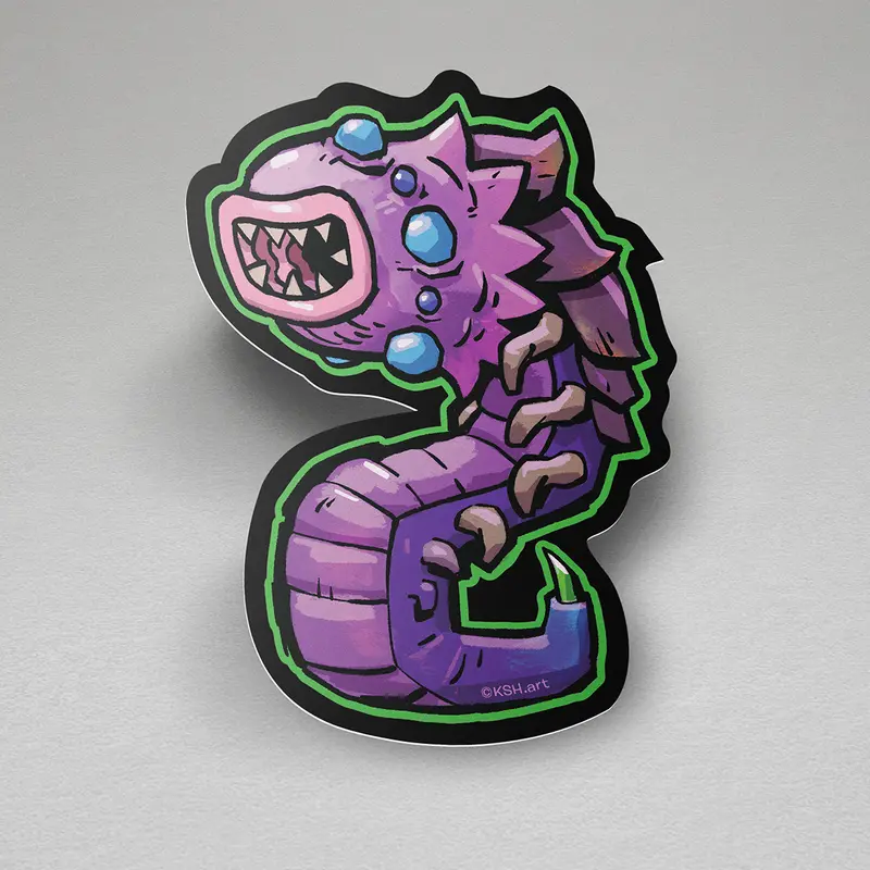 Purple Wurm Collectible Sticker 1
