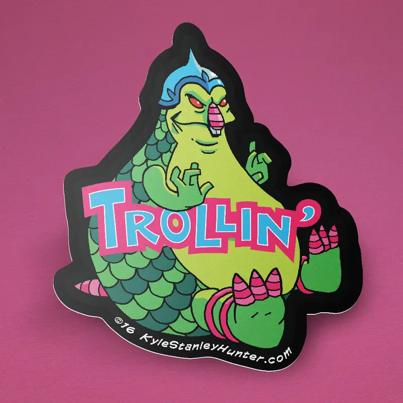 Trollin' Humor Sticker 1