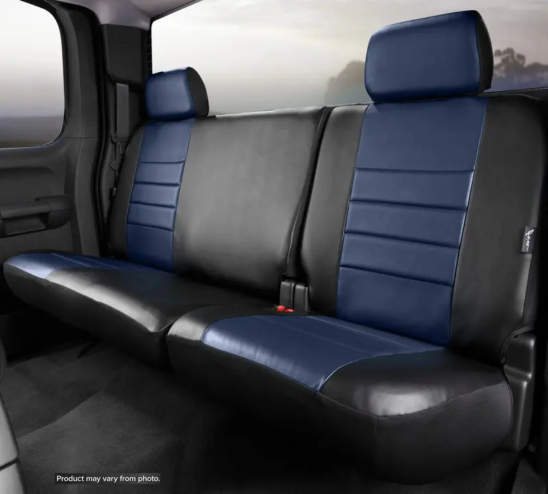Fia Sl62-45 Blue Leatherlite Simulated Leather Rear Seat Cover – Custom Fit 1
