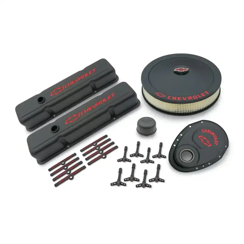 Proform Black Crinkle Dress-Up Kit – Stylish Engine Bay Enhancement 1